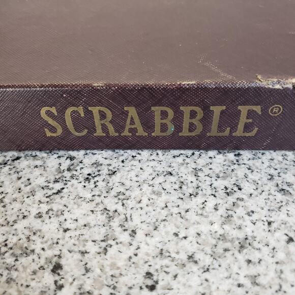 VTG‎ 1953 Scrabble Game Selchow And Righter All 100 Tiles Rare Dark Wood Holders - Picture 13 of 14
